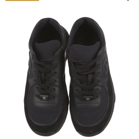 Authentic CHANEL Women's Black Sneakers - Picture 4 of 5
